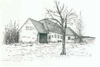 Dnes je na místě strašického hradu postavena budova fary z roku 1911. Perokresba Petr Prokůpek. Dnes je na místě strašického hradu postavena budova fary z roku 1911. Perokresba Petr Prokůpek.