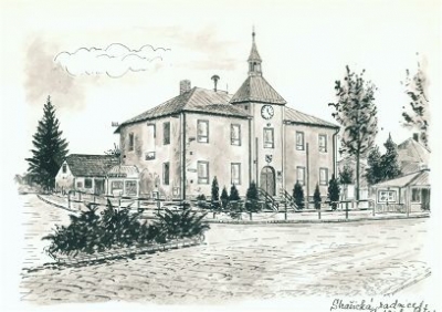 Takto budovu radnice zachytil v roce 1996 kronikář Petr Prokůpek. Takto budovu radnice zachytil v roce 1996 kronikář Petr Prokůpek.